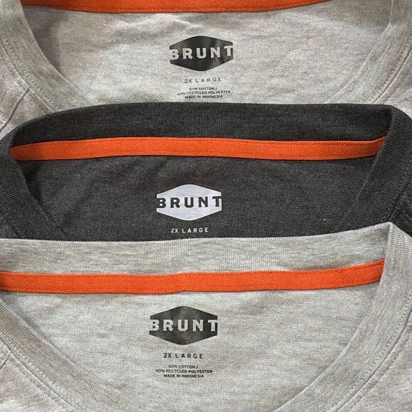 Brunt Pocket T-Shirt Bundle Mens 2XL Gray Charcoal Workwear Tees Lot of 3 - Picture 8 of 9